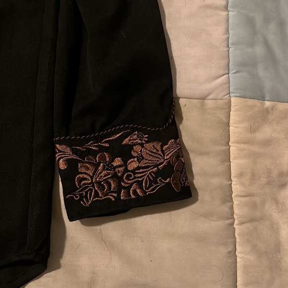 black and brown/scully button up/XL - Picture 4 of 5